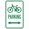 Signmission Bicycle Parking With Double Arrow, Heavy-Gauge Aluminum, 12" x 18", A-1218-25290 A-1218-25290 - alternate 1